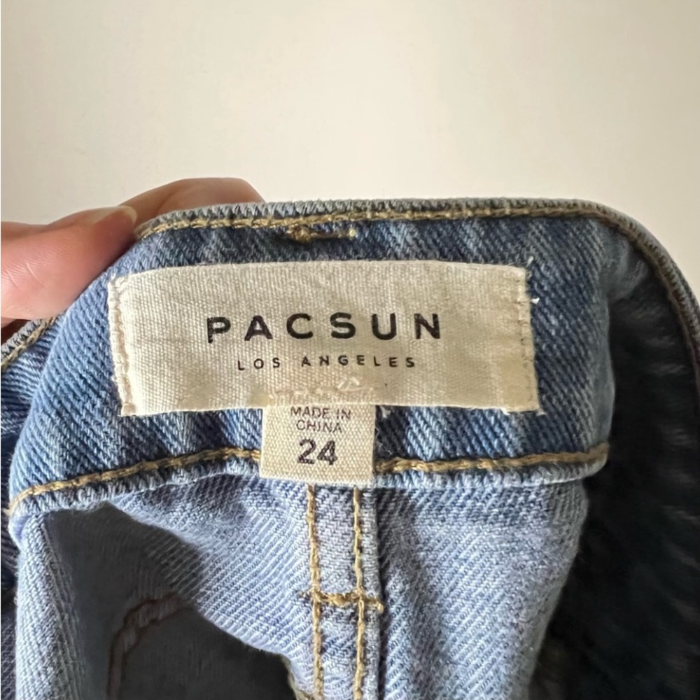 PacSun Blue denim embroidered skirt - Picture 5 of 5